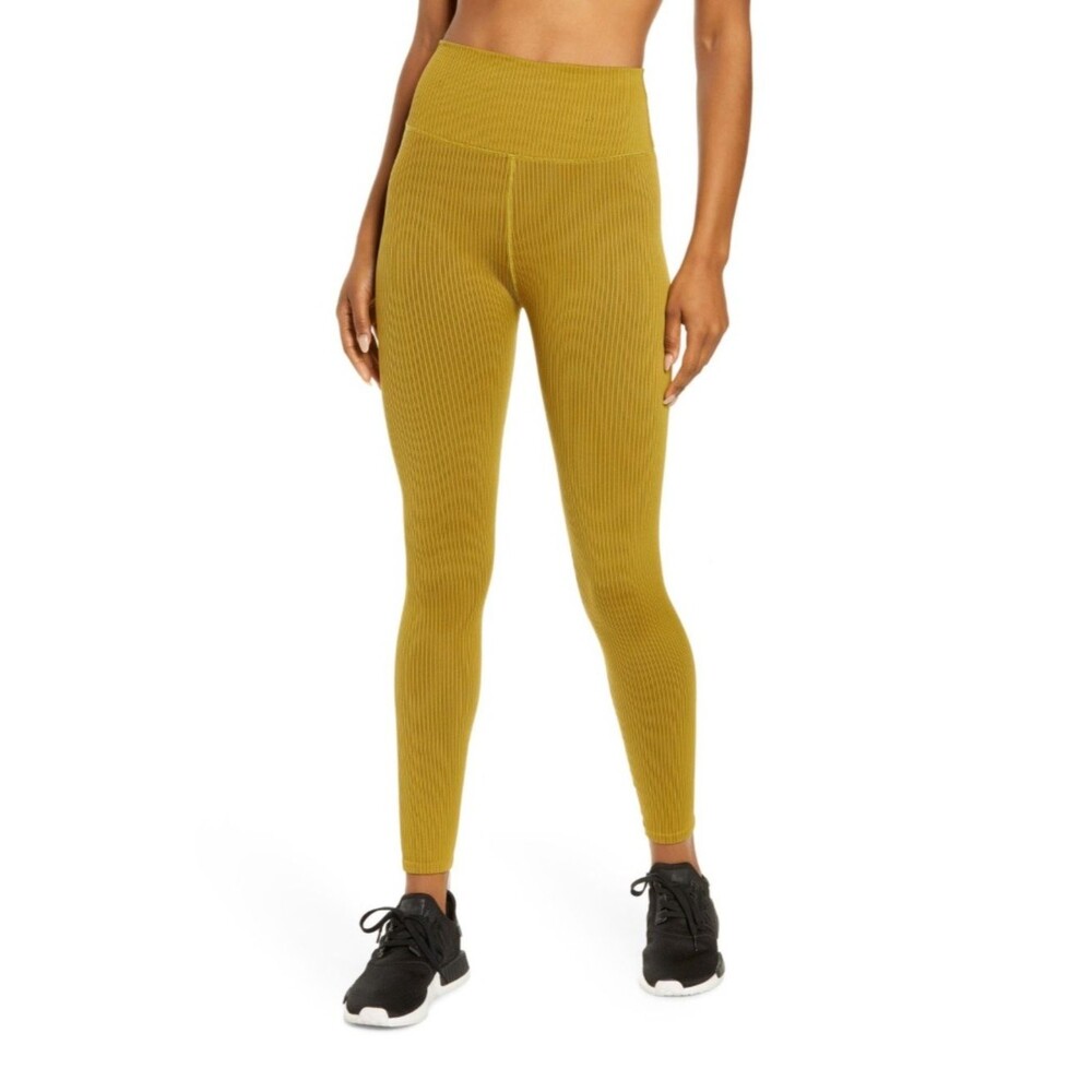 Good American Seamless Chunky Rib Legging Size 1/2 Golden Olive